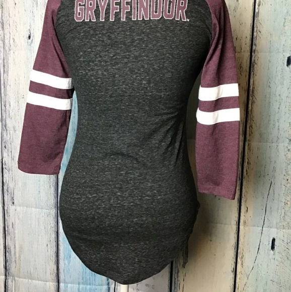 Harry Potter Ragland Gryffindor Front Tie Top (B) - Picture 6 of 8